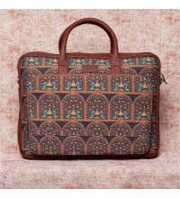 Royal Indian Peacock Motif Laptop Bag