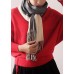 warm women tassel gray scarves small fresh imitation cashmere scarf